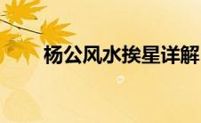 杨公风水挨星详解(杨公风水挨星法)