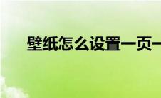壁纸怎么设置一页一张(壁纸怎么设置)