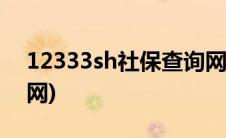 12333sh社保查询网官网(12333k社保查询网)