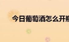 今日葡萄酒怎么开瓶（葡萄酒怎么开）