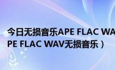 今日无损音乐APE FLAC WAV（高品质无损音乐下载地址APE FLAC WAV无损音乐）