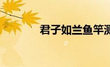 君子如兰鱼竿测评(君子如兰)