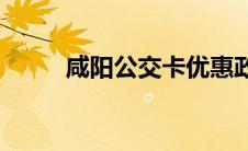咸阳公交卡优惠政策(咸阳公交卡)