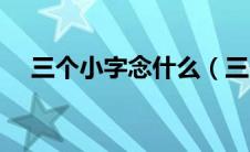 三个小字念什么（三个小字应该念什么）