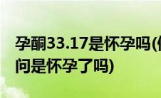 孕酮33.17是怀孕吗(停经33天 孕酮37 17 请问是怀孕了吗)