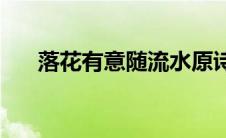 落花有意随流水原诗(落花有意随流水)