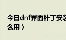 今日dnf界面补丁安装教程（dnf界面补丁怎么用）
