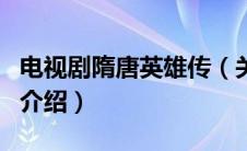 电视剧隋唐英雄传（关于电视剧隋唐英雄传的介绍）