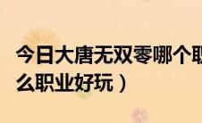 今日大唐无双零哪个职业厉害（大唐无双零什么职业好玩）