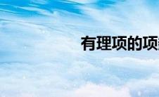 有理项的项数(有理项)