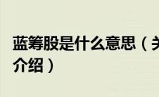 蓝筹股是什么意思（关于蓝筹股是什么意思的介绍）