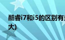 酷睿i7和i5的区别有多大(i7和i5的区别有多大)