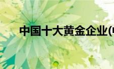 中国十大黄金企业(中国十大黄金排行)