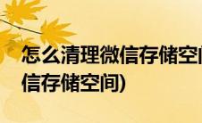 怎么清理微信存储空间最新版本(怎么清理微信存储空间)