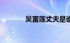 吴富莲丈夫是谁(吴富贵简历)
