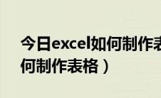 今日excel如何制作表格中的斜线（excel如何制作表格）