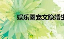 娱乐圈宠文隐婚生娃(娱乐圈宠文)