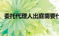 委托代理人出庭需要什么手续(委托代理人)
