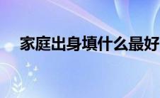 家庭出身填什么最好（家庭出身填什么）