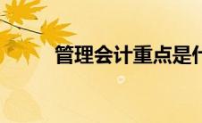 管理会计重点是什么（管易系统）