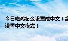 今日吃鸡怎么设置成中文（绝地求生怎么设置中文吃鸡如何设置中文模式）