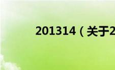 201314（关于201314的介绍）