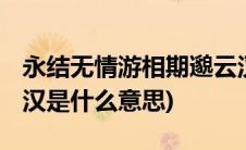 永结无情游相期邈云汉(永结无情游 相期邈云汉是什么意思)