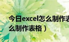 今日excel怎么制作表格打印出来（Excel怎么制作表格）
