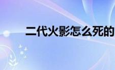 二代火影怎么死的（动漫内容介绍）