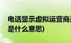电话显示虚拟运营商是什么意思(虚拟运营商是什么意思)