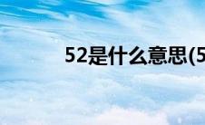 52是什么意思(521是什么意思)