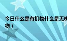 今日什么是有机物什么是无机物（什么是有机物什么是无机物）