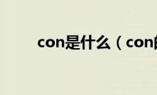 con是什么（con的多种意思科普）