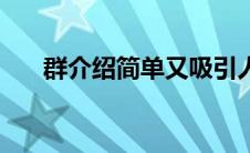 群介绍简单又吸引人（怎么写群介绍）