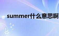 summer什么意思啊(summer什么意思)