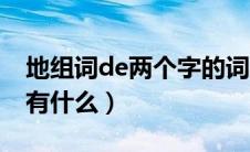 地组词de两个字的词（地组词de两个字的词有什么）