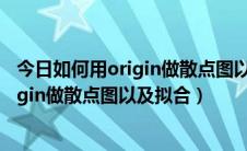 今日如何用origin做散点图以及拟合?-芝士回答（如何用origin做散点图以及拟合）