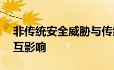 非传统安全威胁与传统安全威胁交织,二者相互影响