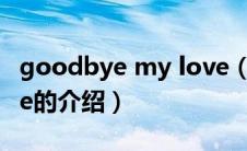 goodbye my love（关于goodbye my love的介绍）