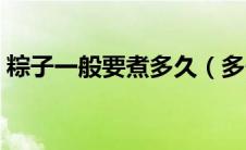 粽子一般要煮多久（多长时间能把粽子煮熟）