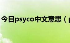 今日psyco中文意思（psyco sexy什么意思）