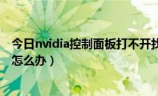今日nvidia控制面板打不开找不到（nvidia控制面板打不开怎么办）