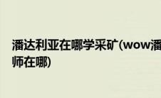 潘达利亚在哪学采矿(wow潘达利亚采矿 潘达利亚裁采矿练师在哪)