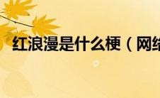 红浪漫是什么梗（网络语红浪漫是什么梗）