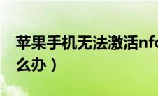 苹果手机无法激活nfc（苹果手机无法激活怎么办）