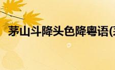 茅山斗降头色降粤语(茅山斗降头色降国语)