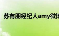 苏有朋经纪人amy微博(苏有朋经纪人amy)