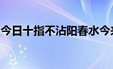 今日十指不沾阳春水今来为君做羹汤什么意思