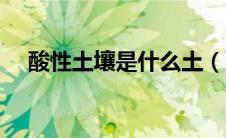 酸性土壤是什么土（酸性土壤相关介绍）