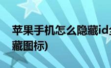苹果手机怎么隐藏id全过程(苹果手机怎么隐藏图标)